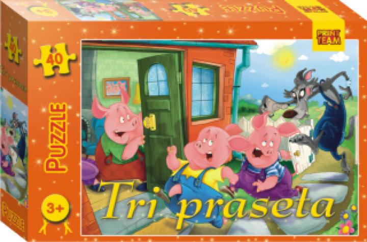 puzzle 40 pc tri praseta 
