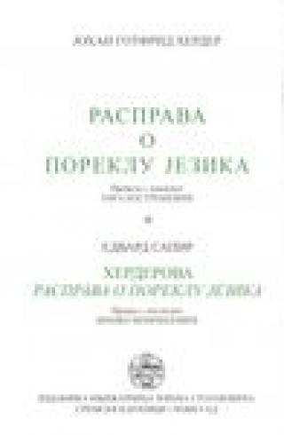 rasprava o poreklu jezika herderova rasprava o poreklu jezika edvard sapir johan gotfrid herder 