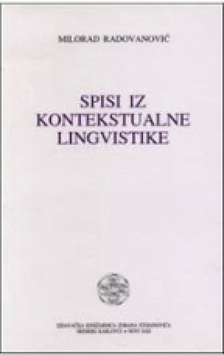 spisi iz kontekstualne lingvistike 