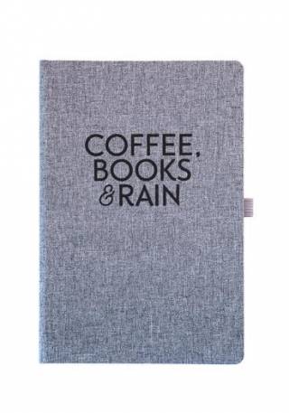 notes a5 coffee, books rain  