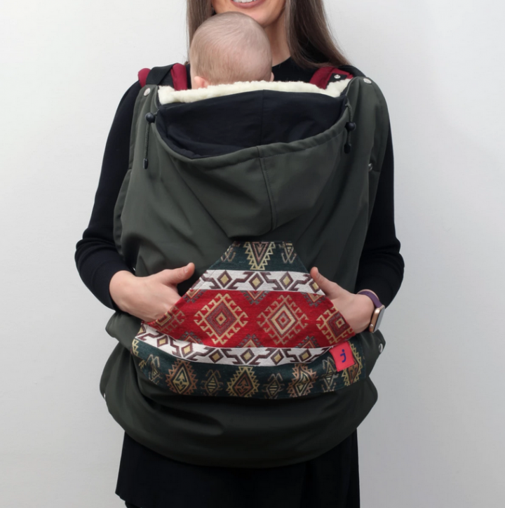 babywearing cover maslinasto zeleni 