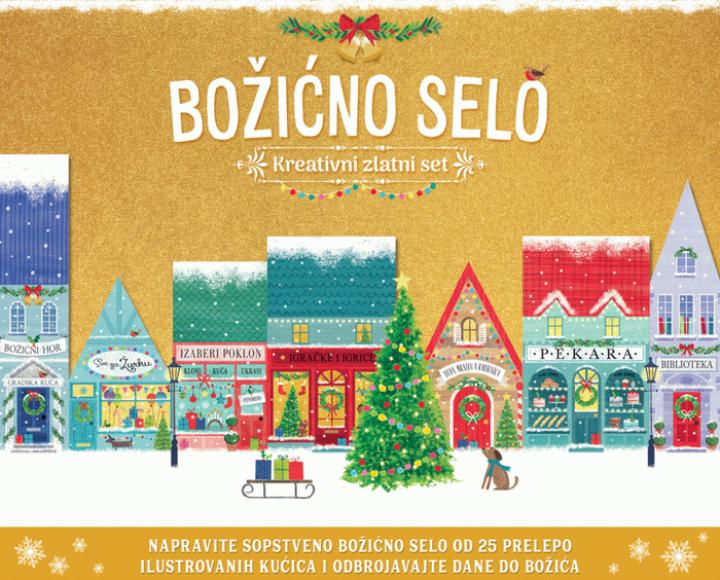 božićno selo kreativni zlatni set 
