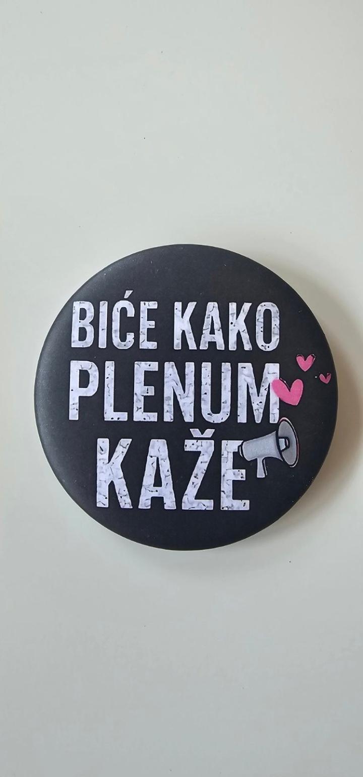 bedž biće kako plenum kaže 