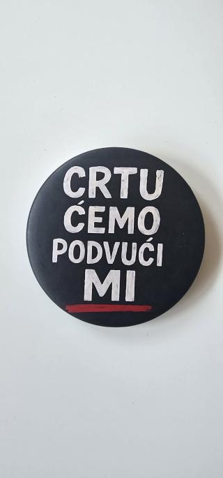 bedž crtu ćemo podvući mi  