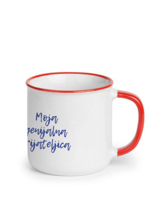 lonče moja genijalna prijateljica, belo za crvenom ručkom razni 