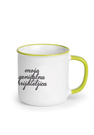 lonče moja genijalna prijateljica, belo za zelenom ručkom razni 