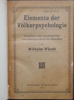 elemente der volkerpsychologie grundlinien einer psychologischen entwicklungsgeschichte der menschheit  