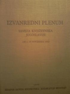 izvanredni plenum saveza književnika jugoslavije  