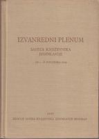 izvanredni plenum saveza književnika jugoslavije (10 13 novembar 1954)  
