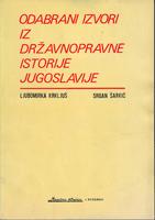 odabrani izvori iz državnopravne istorije jugoslavije  