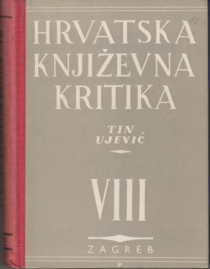 hrvatska književna kritika viii tin ujević  