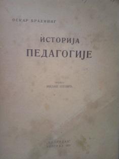 istorija pedagogije  