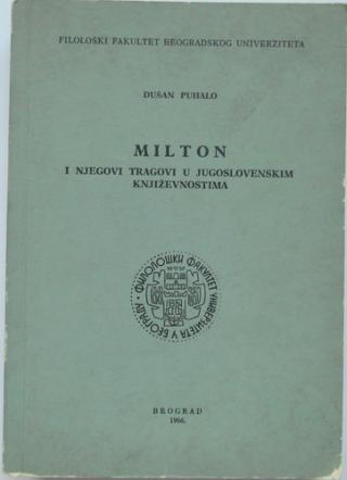 milton i njegovi tragovi u jugoslovenskim književnostima  