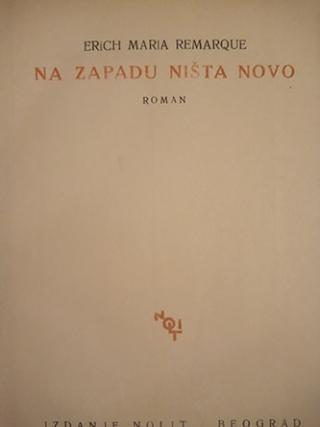 na zapadu ništa novo  