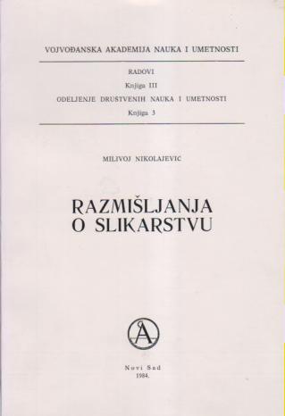 razmišljanja o slikarstvu  