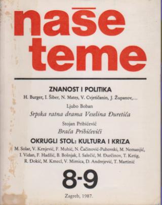 znanost i politika kultura i kriza  