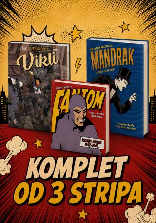 komplet od 3 stripa mandrak, fantom, vikli grupa autora 